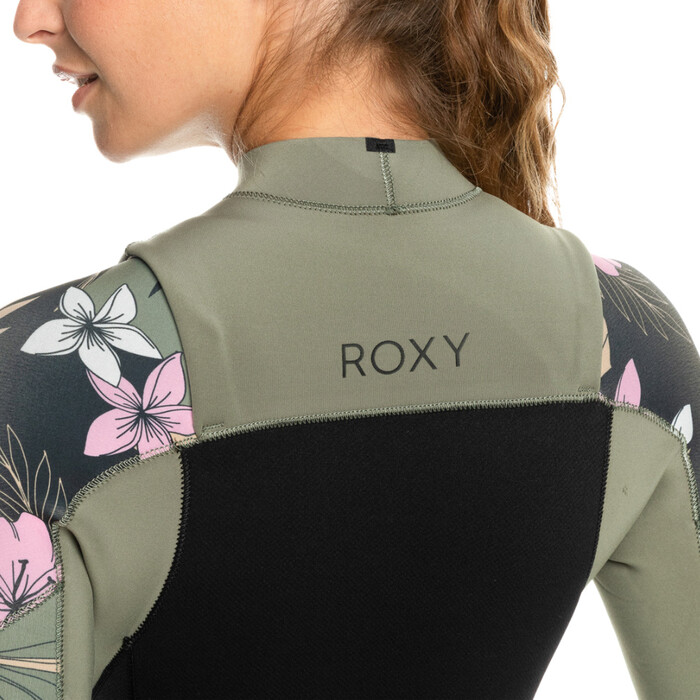 2024 Roxy Womens Elite XT 3/2mm Chest Zip GBS Wetsuit ERJW103135 - Anthracite Classic Pro Surf